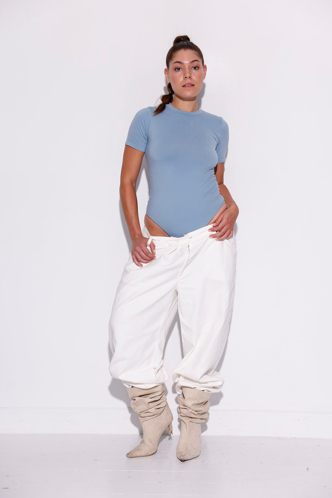 Fearless Bodystocking w/Logo - Frost Blue