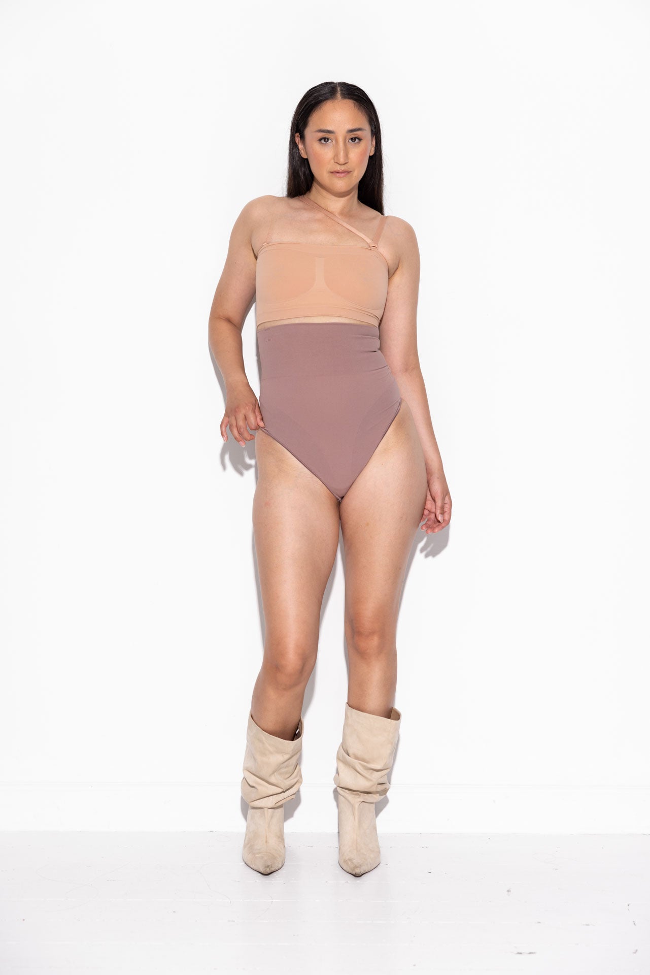 Second Skin High waist thong - Taupe