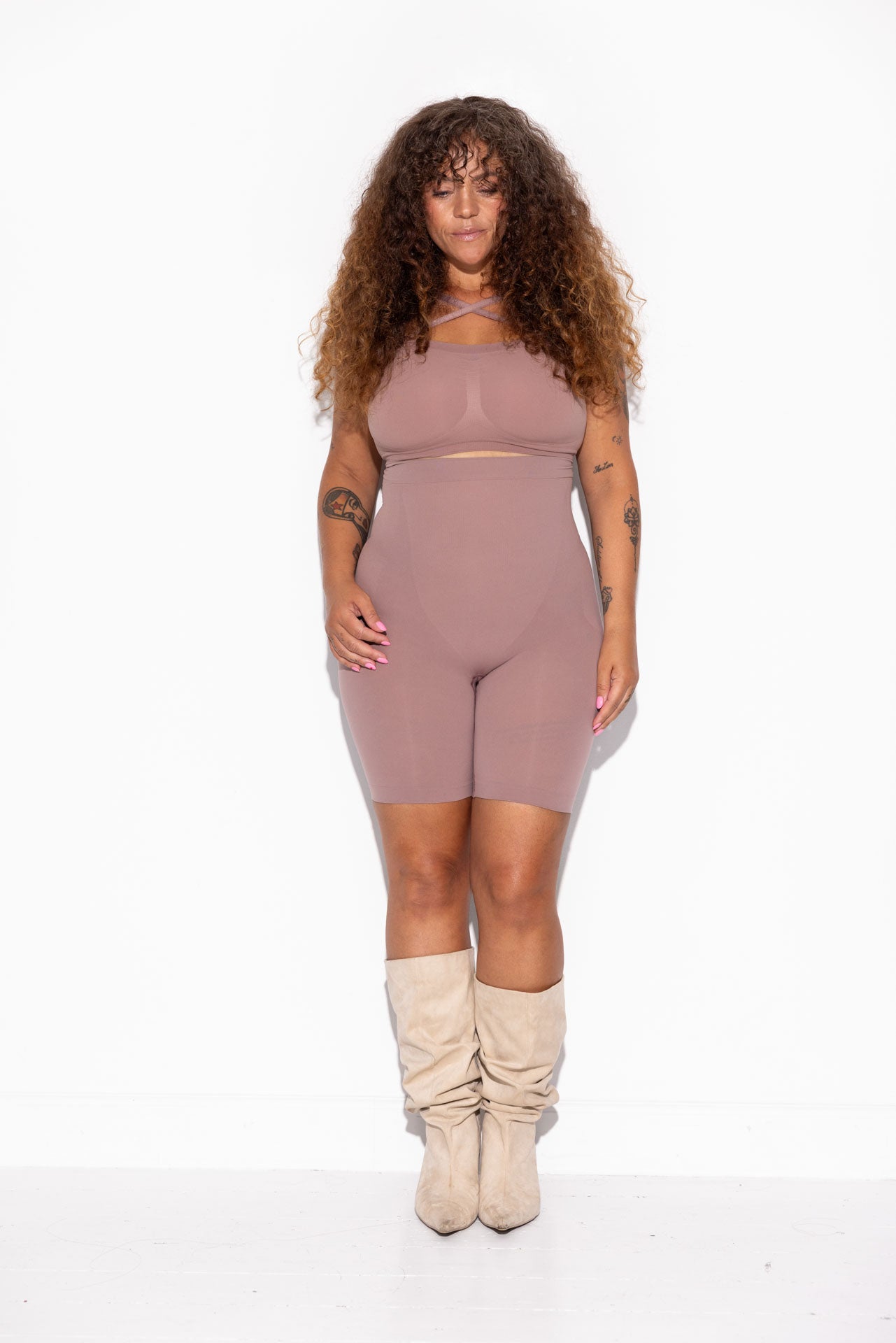 Alturra Highwaist Shaping shorts - Taupe