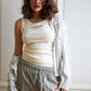 Sleep pajama shorts - dust mint stripe