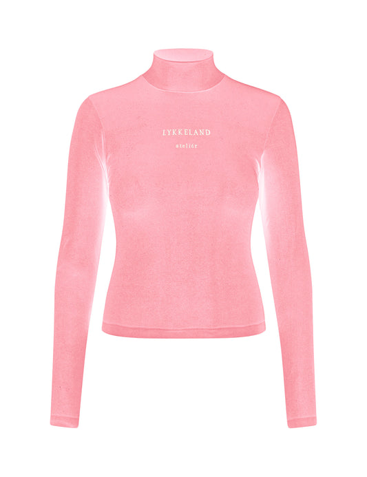 Faye High Neck w/Logo - Cream Pink (Lev. Marts 2026)