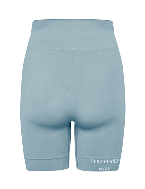 Honest Midwaist Shorts w/Logo - Frost Blue