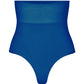 Second Skin High waist thong - Strong Blue (Lev. Februar 2026)