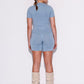 Fearless Bodystocking w/Logo - Frost Blue