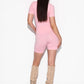 Honest Midwaist Shorts w/Logo Functional Comfort- Cream Pink
