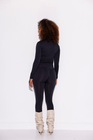 Shilo Scrunch leggings med Logo - Black