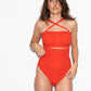 Second Skin High waist thong - Crush Red