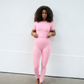 Shilo Scrunch Tights w/Logo Functional Comfort - Cream Pink