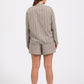 Sleep pajama shorts - dust mint stripe